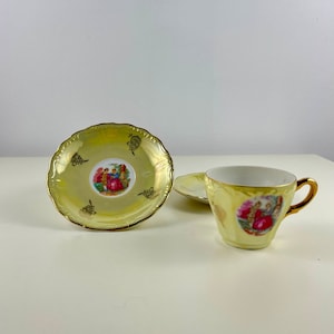 Vintage Porcelain Pearl Color Cup , Porcelain Coffee Cup