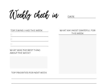 Weekly Journal Prompts | Printable | Digital File