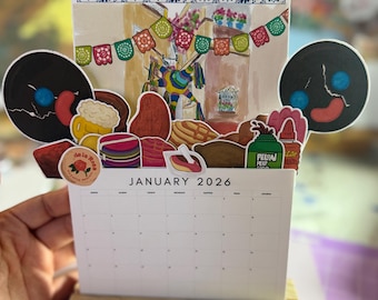 Calendario de dulces mexicanos 2026 – Dulces Art, Decoración de oficina kawaii