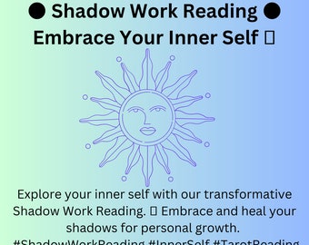 Shadow Work Reading, Embrace Your Inner Self, PDF, Psychic Reading, Written Reading