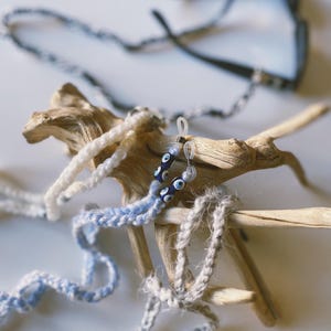 Catena per occhiali all'uncinetto - Cordino per occhiali da sole - Accessorio fatto a mano in lana