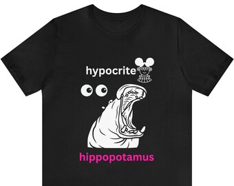 Camiseta Hipopótamo Hipócrita | Camiseta com trocadilho fofo de animal