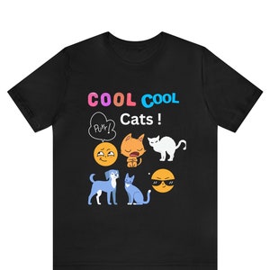 Cool Cat Shirt Vintage Graphic 90s Tshirt Cat Lover Shirt Animal Lover Tee Cat Lovers Shirt Gift for Mom Gift for Dad Cat Lover Gift Ethical