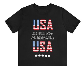 USA America Amiracle Tshirt USA 1776 Land of The Free 4 juillet Tshirt États-Unis d'Amérique Tshirt American Freedom Cadeau patriotique des États-Unis