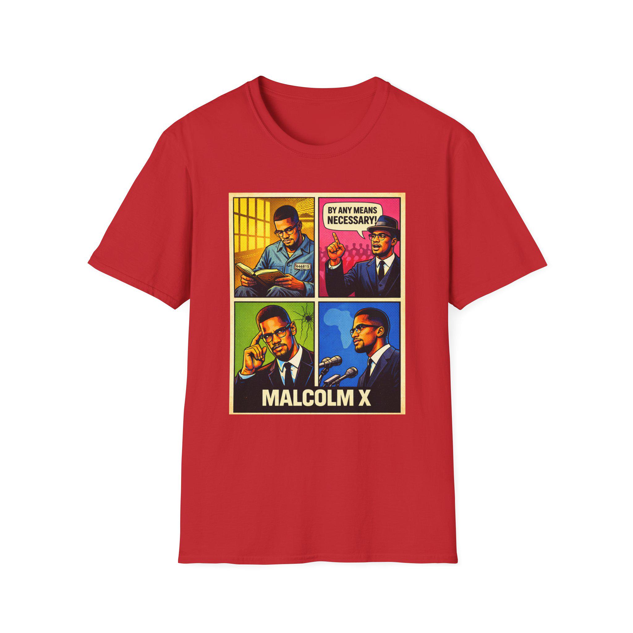 Malcolm X Pop Art T-shirt | Civil Rights Icon, Quote 