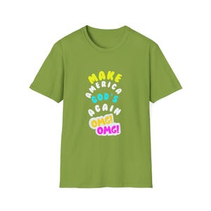 Mach Gottes OMG! Unisex Softstyle T-Shirt, inspirierendes T-Shirt, Geschenk auf Glaubensbasis, christliche Kleidung, lässige Kirchenkleidung, Sommerstil, Spaß Bild 4