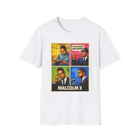 Malcolm X Pop Art T-shirt | Civil Rights Icon, Quote 