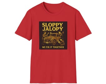 Sloppy Jalopy Vintage Car Illustration T-shirt | We Fix It