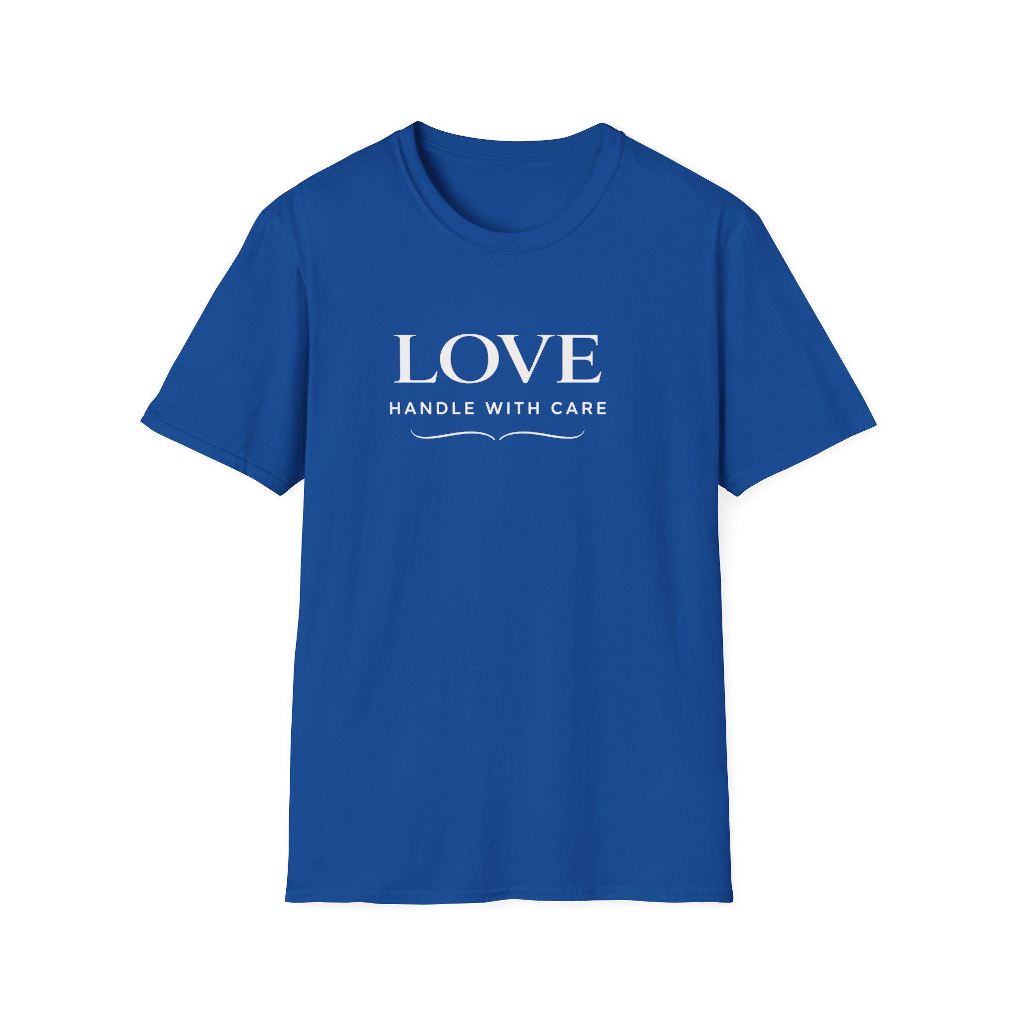 LOVE T-shirt, Handle With Care T-shirt | Romantic Typography Tee