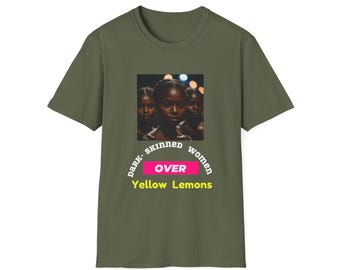 Trendy Unisex Softstyle T-Shirt with 'OVER Yellow Lemons' Design, Casual Wear, Gift for Friends, Street Style, Summer Fashion, Unique
