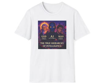 La vera gerarchia dell'intelligenza T-shirt / Dio AI Man