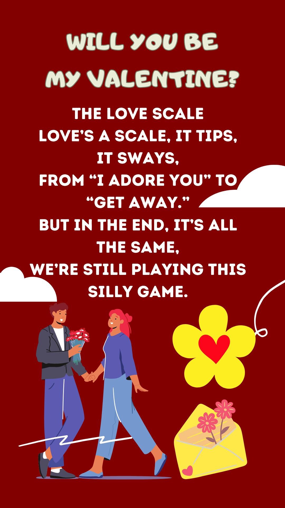 Valentines Day Digital E-card With Poem - Etsy, image size:1080x1920