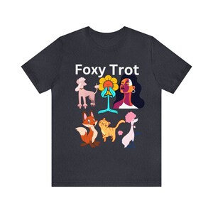 Foxy trot camiseta engraçado raposa camisa feminina homem raposa amante presente bonito raposa camiseta animal tshirt, camiseta peludo fandom fursuit furries natureza vida selvagem imagem 6