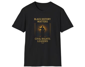 Camiseta con silueta de orador "La historia negra importa" de líderes de derechos civiles