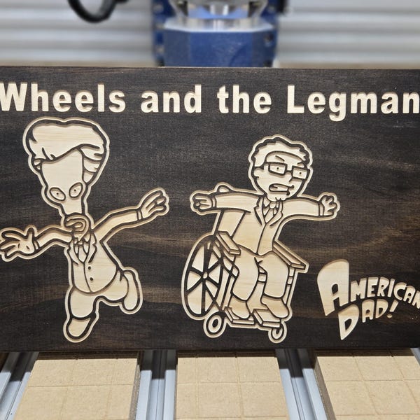 American Dad, "Wheels and the Legman" sign, Fox animated TV Show Prop