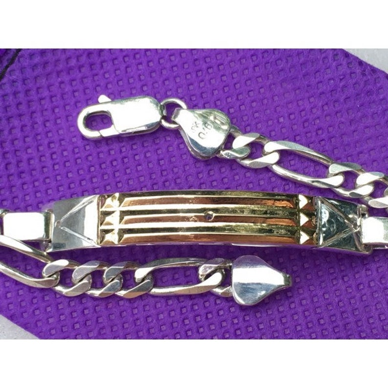 thumbnail image 2 of Atlantis Ring In 970 Silver With 18K Gold Plating – Handmade Band, 6mm Wide, 2mm Thick 2 of 12