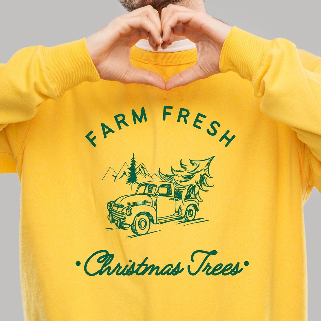 Farm Fresh Christmas Trees Svg Farm Fresh Christmas Tee Etsy