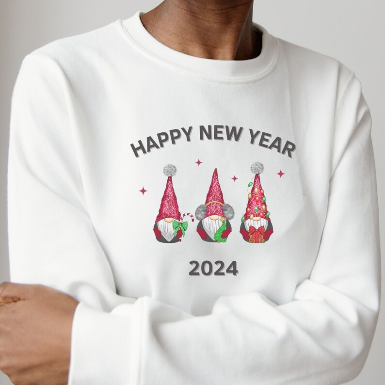 Happy New Year Gnomes 2024 Svg Happy New Year Gnome Clipart Etsy