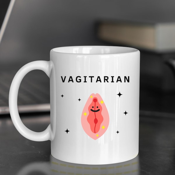 Vagitarian Funny Mug Svg, Gift for Lesbian, Valentines Gift for Her, LGBT Coffee Cup, Lesbian Coffee Mug, Vulgar Coffee Mug, Rude Mug Svg