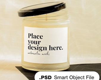 9 oz Candle Mockup Candle Soy Clear Candle Printify Candle 9oz Mockup Aesthetic Soy Candle Mockup Amber Glass Candle Mockup Creative Candle