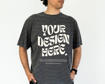 Comfort Colors Mockup Pepper Mockup Male C1717 Pepper Mockup Oversized Tshirt Model Mockup Men C1717 Mockup T-Shirt Mock Up