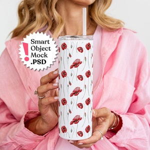 20 oz mager bekermodel Realistisch PSD-model met slim object Mockup bekermodel Sublimatiebekermodel PSD-model
