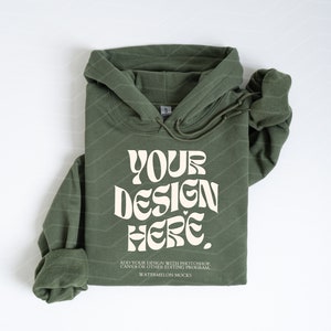 Gildan 18500 Military Green Mockup Gildan Military Green Hoodie Flat Lay Mockup Folded Hoodie Mockup Gildan 18000 Mockup Flatlay Mock Hooded