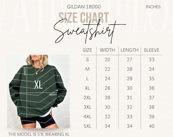 Gildan 18000 Size Chart Mockup Sweatshirt Sizing Gildan Inches Unisex Size Chart Unisex Sizing Flat Lay Mock up Sweatshirt Gildan Size Chart