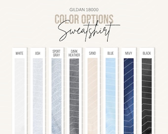 Gildan 18000 Color Chart Sweatshirt 18000 Color Options Gildan Color Swatch G 180 Color Guide Sweatshirt Size Chart 18000 Model Size Chart