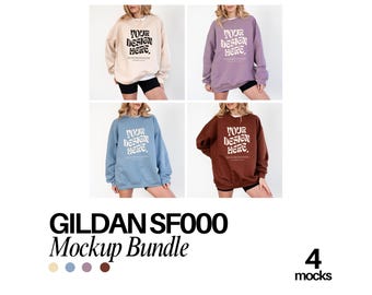 Gildan SF000 Mockup Bundle Gildan Model Mockup Mockup Bundle Paragon Sweatshirt Mockup Gildan SF000 Cocoa Crewneck SF000 Gildan Bundle