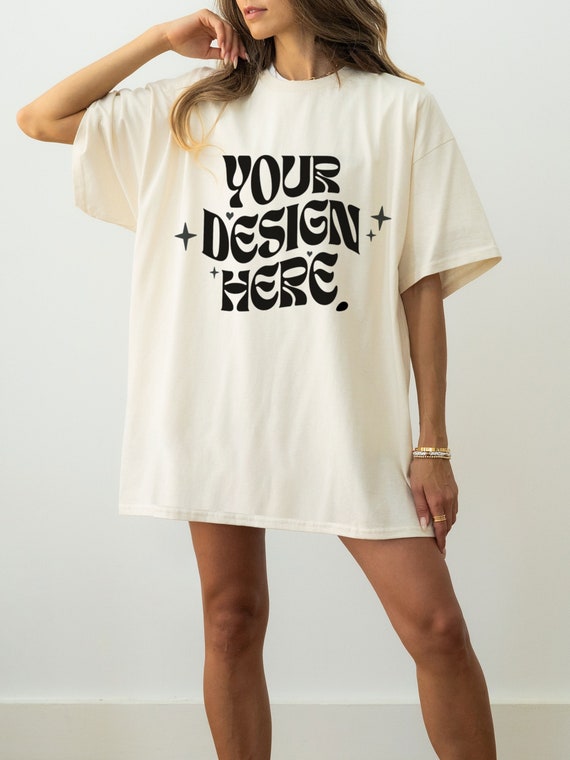 Comfort Colors 1717 Natural Mockup C1717 Natural Mockup Ivory C1717 Mockup Oversized Mockup Soft Cream Tshirt Mockup Shirt Mockup Model