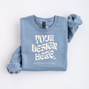 Folded Gildan SF000 Mockup Bundle Gildan Folded Flat lay Mockup Bundle Black Folded Sweatshirt Mockup White Gildan SF000 Flatlay Crewneck image 8