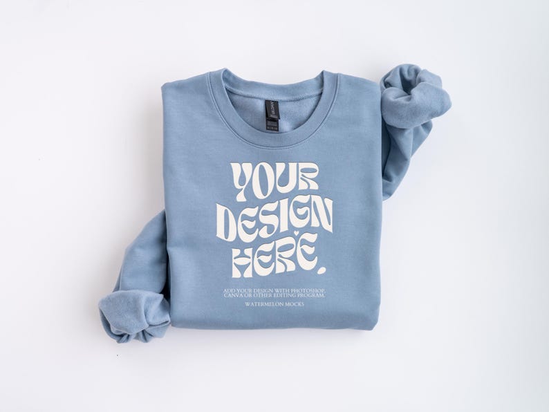 Folded Gildan SF000 Mockup Bundle Gildan Folded Flat lay Mockup Bundle Black Folded Sweatshirt Mockup White Gildan SF000 Flatlay Crewneck image 8