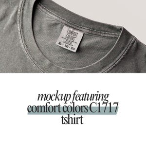 Maqueta Comfort Colors 1717 Natural Maqueta C1717 Natural Ivory Maqueta C1717 Maqueta extragrande Maqueta de camiseta color crema suave Maqueta de camisa Modelo imagen 4