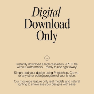 a poster with the words digital download only