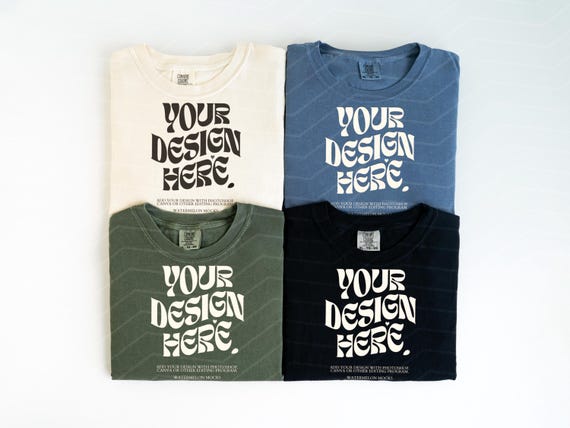 Group Comfort Colors 1717 Mockup Family Mockup Ivory Moss Green Mockup Ivory Moss Green Flat Lay Mockup Comfort Color Mockup c1717 mockup