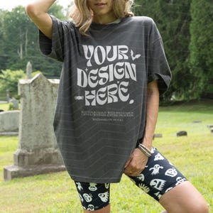 Comfort Colors 1717 Tshirt Mockup Woman Model Mockup Pepper Shirt Mock Fall Mockup Halloween Mockup Pepper Mockup 1717 Spooky