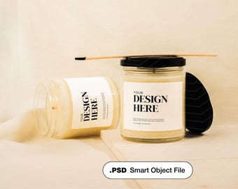 9 oz Candle Mockup Candle Soy Clear Candle Printify Candle 9oz Mockup Aesthetic Soy Candle Mockup Amber Glass Candle Mockup Creative Candle
