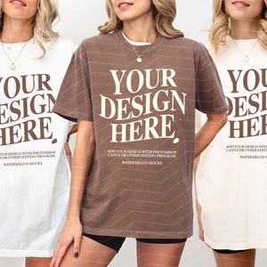 グループTシャツモックアップ コンフォートカラー C1717 アイボリーエスプレッソモックアップ C1717 モックアップ バッチモックアップシャツ 独身女性モックアップ ベストフレンズモックアップ