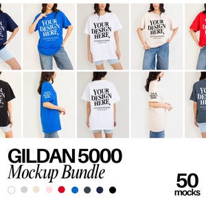 Gildan 5000 Mockup Gildan Mockup Gildan 5000 Shirt Mockup Bundle Tshirt mockup bundle Model Mock up Bundle Aesthetic Mock ups Gildan Mock up