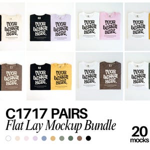Comfort Colors 1717 Mockup Bundle Folded Flat lay Mockup Bundle Comfort Colors Folded Shirt Mock up Comfort Colors Tshirt Mockup C1717 Mock