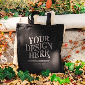 Canvas Tote Bag Mockup Cotton Tote Bag Shopping Bag Mockup Shopping Tote Mock Up Black Shopping Bag Mockups Print On Demand Digital JPG