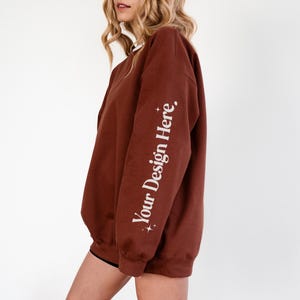 Sleeve Mockup Gildan SF000 Cocoa Mockup Sweatshirt Pregnancy Mockup Cocoa Sweatshirt Mockup SF000 Sleeve Gildan Crewneck