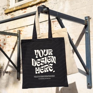 Canvas Tote Bag Mockup Cotton Tote Bag Shopping Bag Mockup Shopping Tote Mock Up Black Shopping Bag Mockups Print On Demand Digital JPG