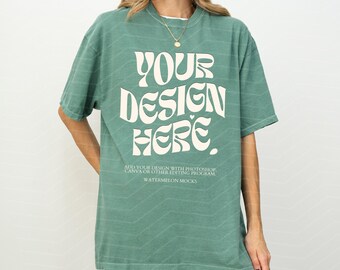 Comfort Colors Mockup Light Green Mockup C1717 Light Green Mockup Oversized Tshirt Model Mockup Light Green C1717 Mockup T-Shirt Mock