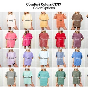 Carta de colores Comfort Colors C1717 PNG Descarga digital Maqueta de paleta de colores Maqueta de impresión Cozie de Comfort Colors Carta de colores digital POD