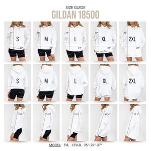 Gildan 18500 Größentabelle Maßtabelle für Oversized Hoodie Canva Template Printables POD Size Guide Mockup Hoodie Unisex Mock up Größentabelle