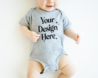 Rabbit Skins 4400 Baby Bodysuit  Mockup Kids Couple Mockup 4400 Heather Mockup Toddler Shirt Mockup Aesthetic Baby SVG Mockup Infant Mockup