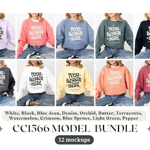 Comfort Colors 1566 Mockup Bundle Pepper Sweatshirt Mockup Bundle Comfort Colors Sweatshirt Mockup CC1566 Crewneck Mock up Oversized Mockups
