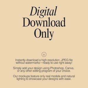 a poster with the words digital download only